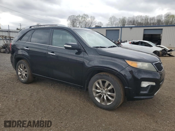 2011 Kia Sorento SX with VIN 5XYKW4A21BG093414, listed as a Copart auction lot 50169625 with 166,855 mi miles and Salvage Title. Bid and sale history available at carsss.com. Image 4.