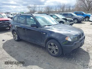 2005 BMW X3 3.0i with VIN WBXPA93425WD18369, listed as a IAAI auction lot 42027042 with 229,224 mi miles. Bid and sale history available at carsss.com. Image 1.