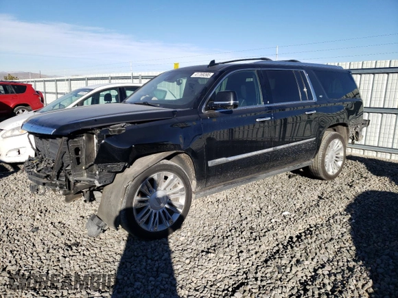 2018 Cadillac Escalade ESV Platinum z VIN 1GYS4KKJXJR136884, wystawiony jako Copart lot #41769395 z przebiegiem Nie podano mil oraz Szkody całkowita. Historia ofert i sprzedaży dostępna na DreamBid. Obrazek 1.