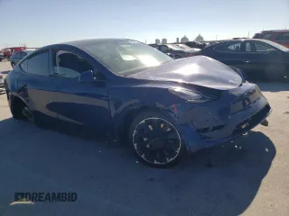 2022 Tesla Model Y Long Range with VIN 7SAYGDEE1NF481639, listed as a Copart auction lot 49896125 with Not Provided miles and Salvage Title. Bid and sale history available at carsss.com. Image 4.
