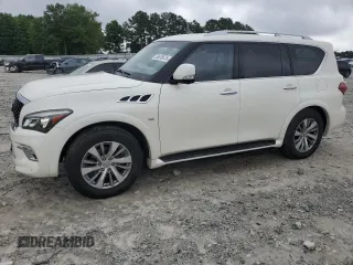 2015 Infiniti QX80 with VIN JN8AZ2NF6F9573397, listed as a Copart auction lot 59576575 with 114,795 mi miles and Salvage title. Bid and sale history available at DreamBid. Image 1.