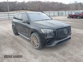 2024 Mercedes-Benz GLS 63 AMG with VIN 4JGFF8KE1RB077568, listed as a IAAI auction lot 41500870 with 15,854 mi miles and . Bid and sale history available at DreamBid. Image 1.