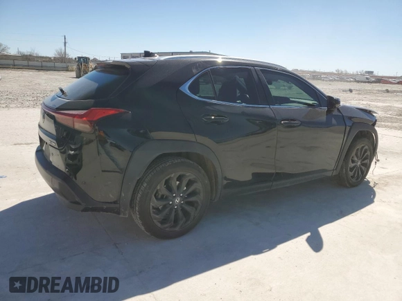 2022 Lexus UX with VIN JTHX3JBH9N2052462, listed as a Copart auction lot 47924875 with 69,696 mi miles and Salvage Title. Bid and sale history available at carsss.com. Image 3.