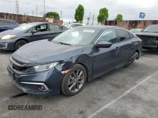2019 Honda Civic EX z VIN 19XFC1F36KE211707, wystawiony jako Copart lot #55848845 z przebiegiem 47 288 mil mil oraz Szkoda całkowita • Salvage title. Historia ofert i sprzedaży dostępna na DreamBid. Obrazek 1.