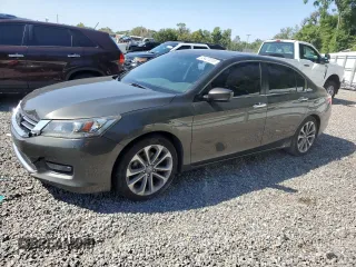 2014 Honda Accord Sedan Sport with VIN 1HGCR2F53EA114076, listed as a Copart auction lot 53427015 with 153,611 mi miles and Salvage Title. Bid and sale history available at carsss.com. Image 1.