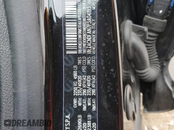 2023 Dodge Hornet GT with VIN ZACNDFAN7P3A04193, listed as a Copart auction lot 41499295 with 58,039 mi miles and Salvage Title. Bid and sale history available at DreamBid. Image 13.