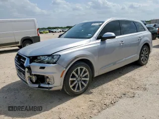 2018 Audi Q7 Premium Plus with VIN WA1LAAF79JD053093, listed as a Copart auction lot 59141735 with 72,657 mi miles and Salvage title. Bid and sale history available at DreamBid. Image 1.
