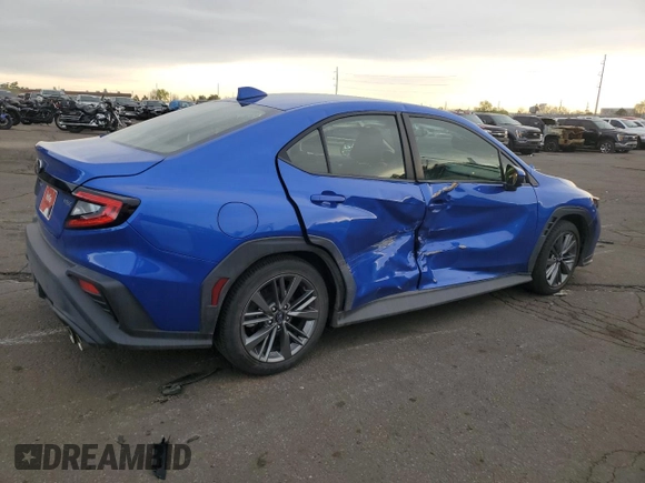 2023 Subaru WRX with VIN JF1VBAA64P9820666, listed as a Copart auction lot 52422165 with 10,726 mi miles and Salvage title. Bid and sale history available at DreamBid. Image 3.