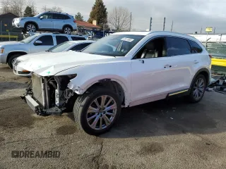 2021 Mazda CX-9 Signature with VIN JM3TCBEY4M0504837, listed as a Copart auction lot 47611595 with 85,491 mi miles and Salvage Title. Bid and sale history available at carsss.com. Image 1.