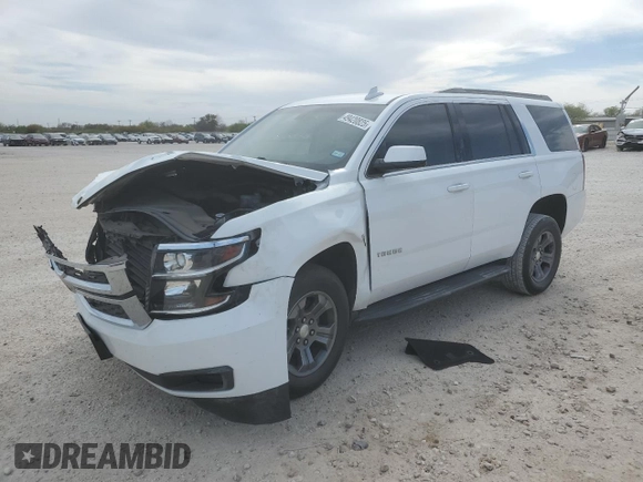 2018 Chevrolet Tahoe LS with VIN 1GNSCAEC8JR351011, listed as a Copart auction lot 49420825 with 83,322 mi miles and Salvage title. Bid and sale history available at DreamBid. Image 1.