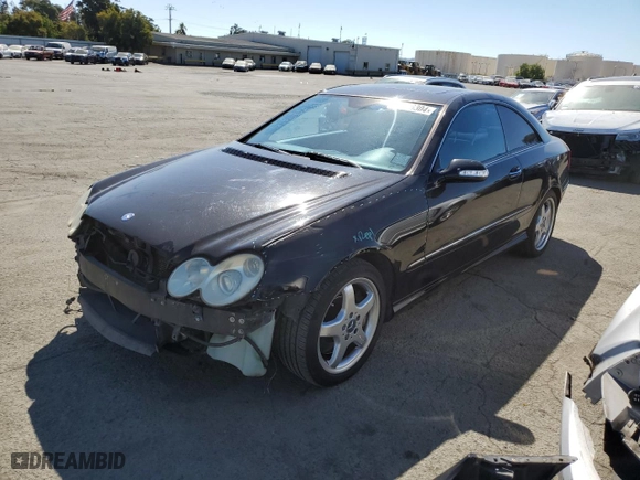 2003 Mercedes-Benz CLK-Class 5.0L with VIN WDBTJ75J43F018571, listed as a Copart auction lot 72736304 with 125,780 mi miles and Salvage Title. Bid and sale history available at carsss.com. Image 1.