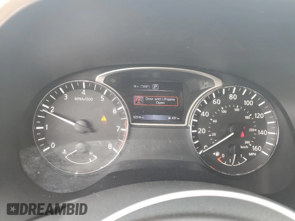 2018 Nissan Pathfinder SV with VIN 5N1DR2MM9JC604772, listed as a Copart auction lot 59741915 with 92,516 mi miles and Salvage title. Bid and sale history available at DreamBid. Image 9.