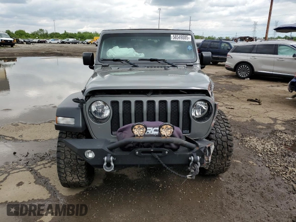 2019 Jeep Wrangler Unlimited Sport S with VIN 1C4HJXDN7KW685659, listed as a Copart auction lot 58549885 with 62,831 mi miles and Clean title. Bid and sale history available at DreamBid. Image 5.