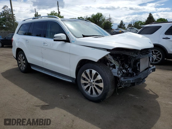 2019 Mercedes-Benz GLS with VIN 4JGDF6EE6KB223623, listed as a Copart auction lot 54008493 with 58,064 mi miles. Bid and sale history available at carsss.com. Image 4.