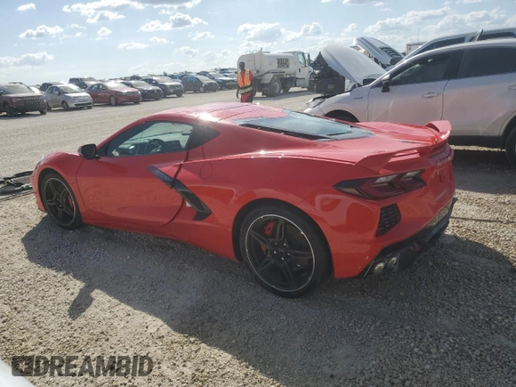 2020 Chevrolet Corvette 1LT with VIN 1G1Y62D44L5105117, listed as a Copart auction lot 74437624 with 0 mi miles and Non Repairable. Bid and sale history available at carsss.com. Image 2.