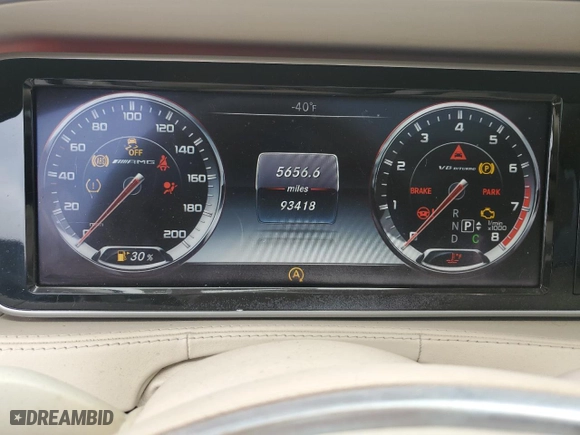 2015 Mercedes-Benz S-Class S 63 AMG with VIN WDDUG7JB8FA087354, listed as a Copart auction lot 79595804 with 93,418 mi miles and Salvage Title. Bid and sale history available at carsss.com. Image 9.