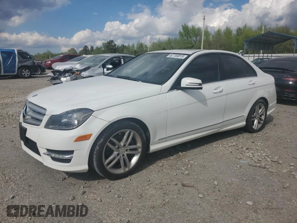 2013 Mercedes-Benz C C 250 Sport with VIN WDDGF4HB7DR266472, listed as a Copart auction lot 52755815 with 176,386 mi miles and Salvage Title. Bid and sale history available at carsss.com. Image 1.