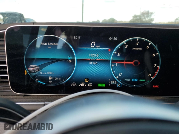 2022 Mercedes-Benz GLS 63 AMG with VIN 4JGFF8KE6NA826302, listed as a Copart auction lot 75299524 with 31,346 mi miles and Salvage Title. Bid and sale history available at DreamBid. Image 9.