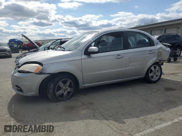 2007 Chevrolet Aveo LT with VIN KL1TG56687B114450, listed as a Copart auction lot 53069435 with 150,469 mi miles and Salvage title. Bid and sale history available at DreamBid. Image 1.