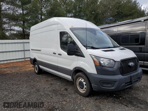 2021 Ford Transit Cargo with VIN 1FTBR1X81MKA08425, listed as a Copart auction lot 46747235 with 84,318 mi miles and Salvage Title. Bid and sale history available at DreamBid. Image 1.