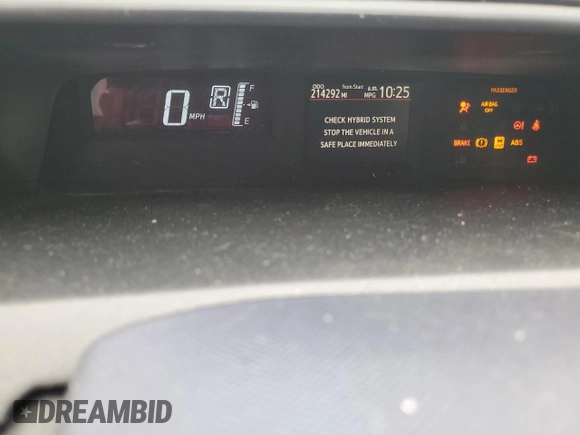 2015 Toyota Prius One with VIN JTDKDTB33F1090995, listed as a Copart auction lot 53452955 with 214,292 mi miles and Salvage Title. Bid and sale history available at carsss.com. Image 9.