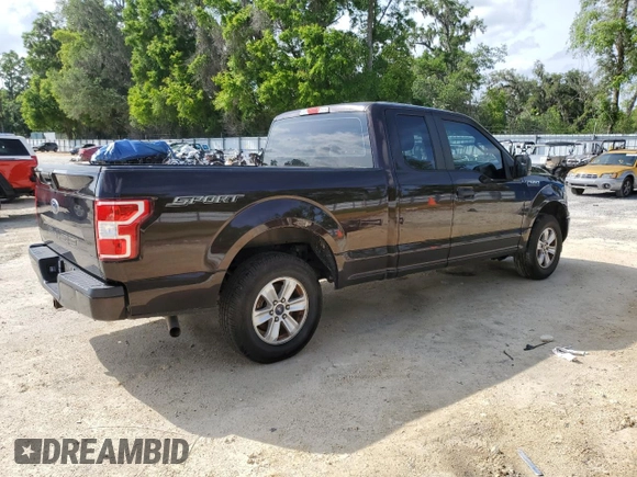 2018 Ford F-150 XL with VIN 1FTEX1CB0JFB12963, listed as a Copart auction lot 51076365 with 107,086 mi miles and Salvage Title. Bid and sale history available at carsss.com. Image 3.