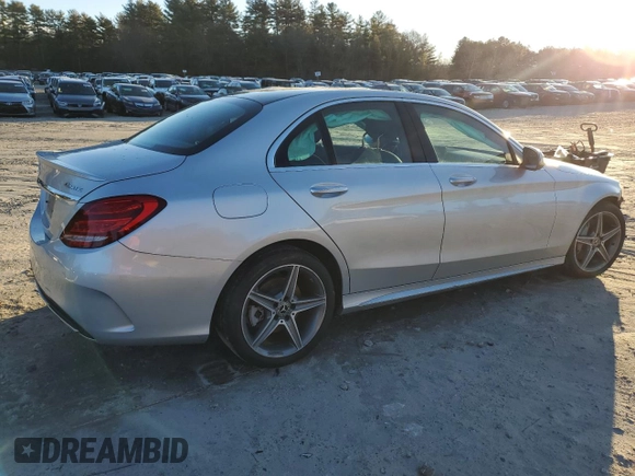 2018 Mercedes-Benz C 300 with VIN 55SWF4KB7JU280340, listed as a Copart auction lot 86372144 with 93,997 mi miles and Salvage Title. Bid and sale history available at DreamBid. Image 3.