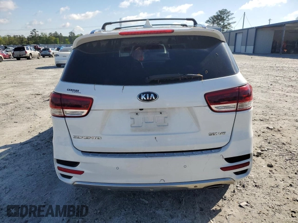 2017 Kia Sorento SX with VIN 5XYPK4A56HG317572, listed as a Copart auction lot 49798015 with 158,282 mi miles and Salvage title. Bid and sale history available at DreamBid. Image 6.