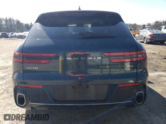 2023 Genesis GV70 2.5T with VIN KMUMADTB9PU081213, listed as a Copart auction lot 45577745 with 39,915 mi miles and Salvage Title. Bid and sale history available at carsss.com. Image 6.