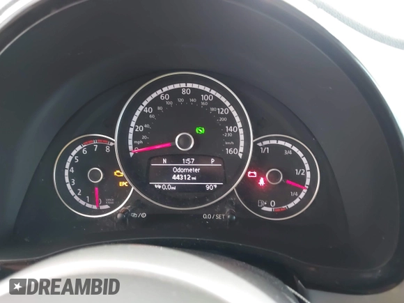 2015 Volkswagen Beetle Fleet Edition with VIN 3VWF17AT3FM654647, listed as a IAAI auction lot 42336350 with 44,312 mi miles and . Bid and sale history available at DreamBid. Image 7.