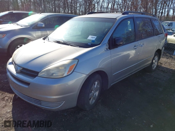 2005 Toyota Sienna CE with VIN 5TDZA23CX5S273294, listed as a IAAI auction lot 41906887 with 999,999 mi miles. Bid and sale history available at carsss.com. Image 2.