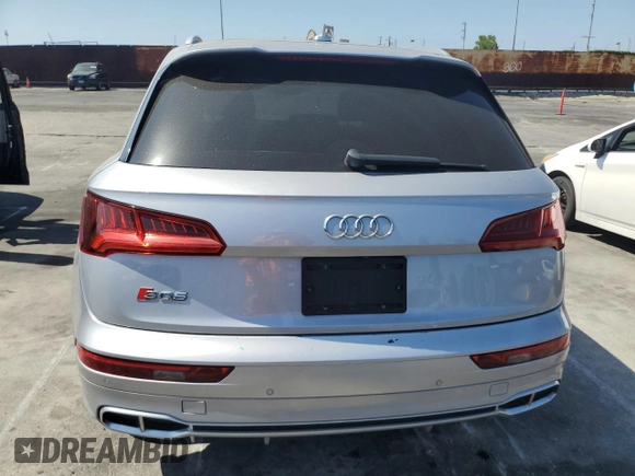 2018 Audi SQ5 Premium Plus с VIN WA1A4AFY2J2070806, выставлен на аукционе Copart как лот 57590675 с пробегом 62 087 миль миль и Списание • Salvage title. История ставок и продаж доступна на DreamBid. Изображение 6.