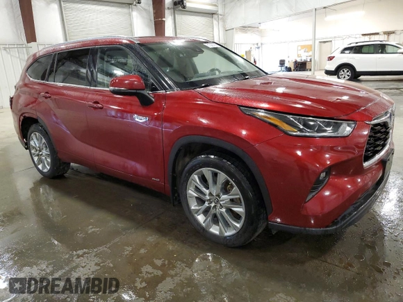 2020 Toyota Highlander Hybrid Limited with VIN 5TDXBRCH8LS009965, listed as a Copart auction lot 61006795 with 98,970 mi miles and Salvage title. Bid and sale history available at DreamBid. Image 4.