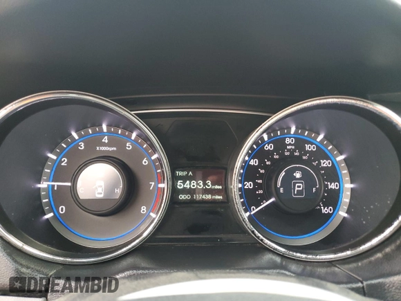 2014 Hyundai Sonata GLS with VIN 5NPEB4AC6EH860818, listed as a Copart auction lot 47444715 with 117,438 mi miles and Non Repairable. Bid and sale history available at carsss.com. Image 9.