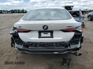 2023 BMW i4 eDrive35 with VIN WBY43AW02PFR38903, listed as a Copart auction lot 58691344 with 5,166 mi miles and Salvage Title. Bid and sale history available at carsss.com. Image 6.