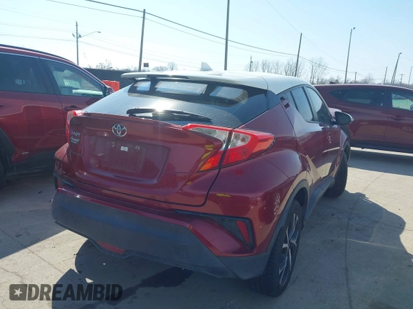 2018 Toyota C-HR XLE with VIN NMTKHMBX2JR012246, listed as a IAAI auction lot 41735772 with 124,467 mi miles. Bid and sale history available at carsss.com. Image 4.