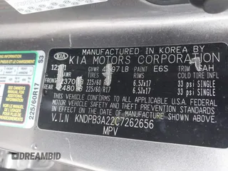 2012 Kia Sportage LX with VIN KNDPB3A22C7262656, listed as a IAAI auction lot 42301331 with 180,743 mi miles and . Bid and sale history available at DreamBid. Image 9.