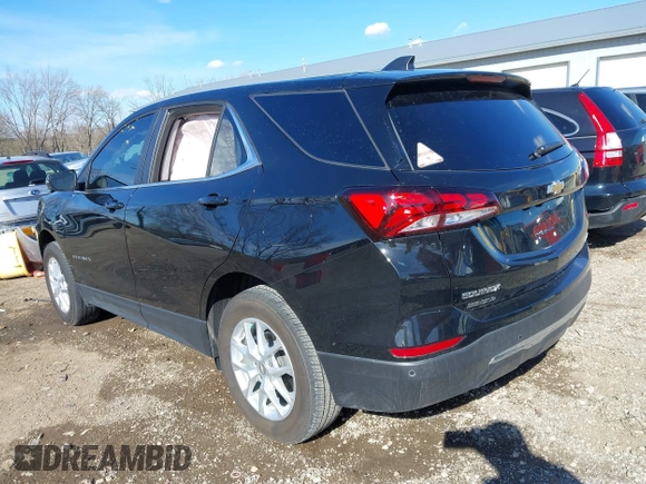 2023 Chevrolet Equinox LT with VIN 3GNAXUEG7PL251910, listed as a IAAI auction lot 41866201 with 15,521 mi miles and . Bid and sale history available at DreamBid. Image 3.