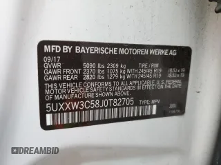 2018 BMW X4 xDrive28i with VIN 5UXXW3C58J0T82705, listed as a Copart auction lot 81194523 with 97,257 mi miles. Bid and sale history available at carsss.com. Image 15.