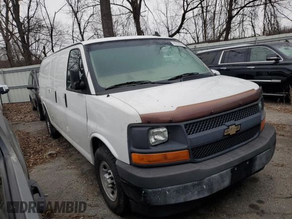 2017 Chevrolet Express Cargo Van with VIN 1GCWGBFF4H1122833, listed as a Copart auction lot 85538934 with 0 mi miles and Salvage Title. Bid and sale history available at carsss.com. Image 4.