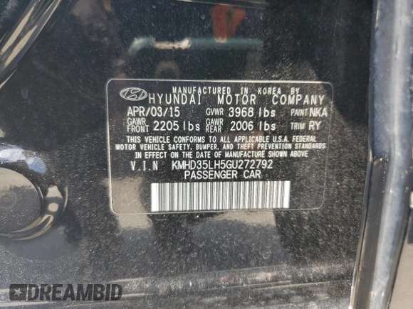 2016 Hyundai Elantra GT with VIN KMHD35LH5GU272792, listed as a Copart auction lot 67508764 with 101,427 mi miles and Salvage Title. Bid and sale history available at carsss.com. Image 12.