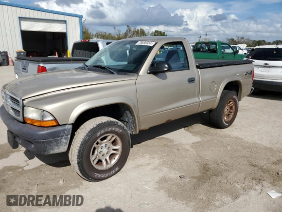 2004 Dodge Dakota with VIN 1D7GG16K94S622234, listed as a Copart auction lot 79830354 with 63,401 mi miles and Salvage Title. Bid and sale history available at DreamBid. Image 1.