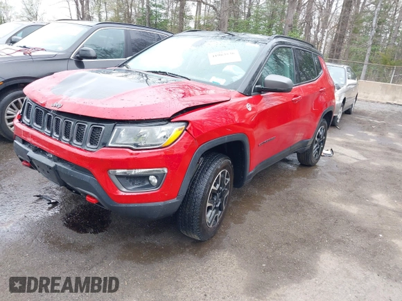 2019 Jeep Compass Trailhawk with VIN 3C4NJDDB6KT786348, listed as a IAAI auction lot 41963536 with 58,598 mi miles and . Bid and sale history available at DreamBid. Image 17.