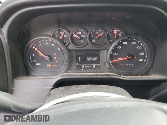 2021 Chevrolet Silverado 1500 Work Truck with VIN 1GCPYAEH8MZ211105, listed as a Copart auction lot 80907284 with 67,016 mi miles and Salvage Title. Bid and sale history available at DreamBid. Image 9.