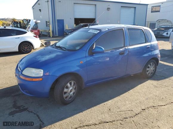 2004 Chevrolet Aveo LS with VIN KL1TJ62664B266574, listed as a Copart auction lot 82820054 with 0 mi miles and Clean Title. Bid and sale history available at carsss.com. Image 1.