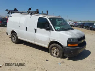 2021 Chevrolet Express Cargo with VIN 1GCWGAFP2M1262456, listed as a IAAI auction lot 42007767 with 56,144 mi miles and . Bid and sale history available at DreamBid. Image 1.