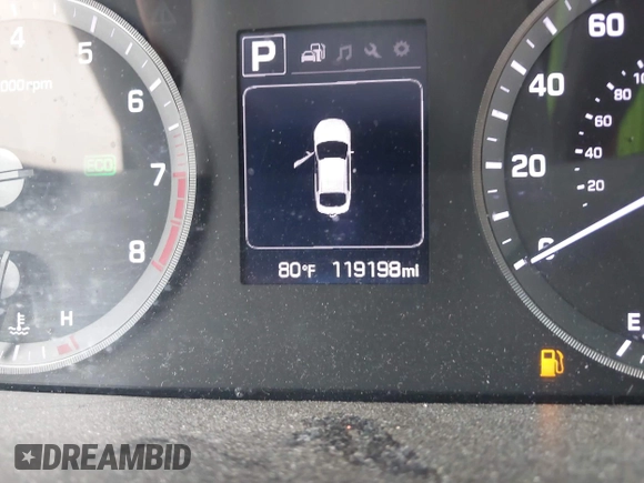 2015 Hyundai Sonata 2.4L SE with VIN 5NPE24AF2FH122221, listed as a IAAI auction lot 41932570 with 119,198 mi miles. Bid and sale history available at carsss.com. Image 7.