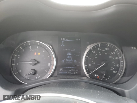 2020 Infiniti Q50 Luxe with VIN JN1EV7AR3LM250247, listed as a Copart auction lot 61791325 with 92,079 mi miles and Salvage title. Bid and sale history available at DreamBid. Image 9.