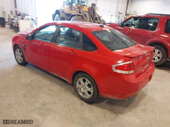 2008 Ford Focus SE with VIN 1FAHP35N18W269594, listed as a IAAI auction lot 41753467 with 172,409 mi miles. Bid and sale history available at carsss.com. Image 3.