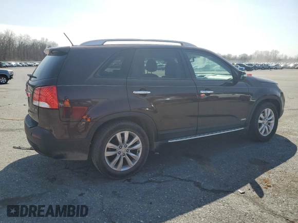 2011 Kia Sorento EX with VIN 5XYKUDA29BG156829, listed as a Copart auction lot 48613735 with 189,206 mi miles and Salvage Title. Bid and sale history available at carsss.com. Image 3.
